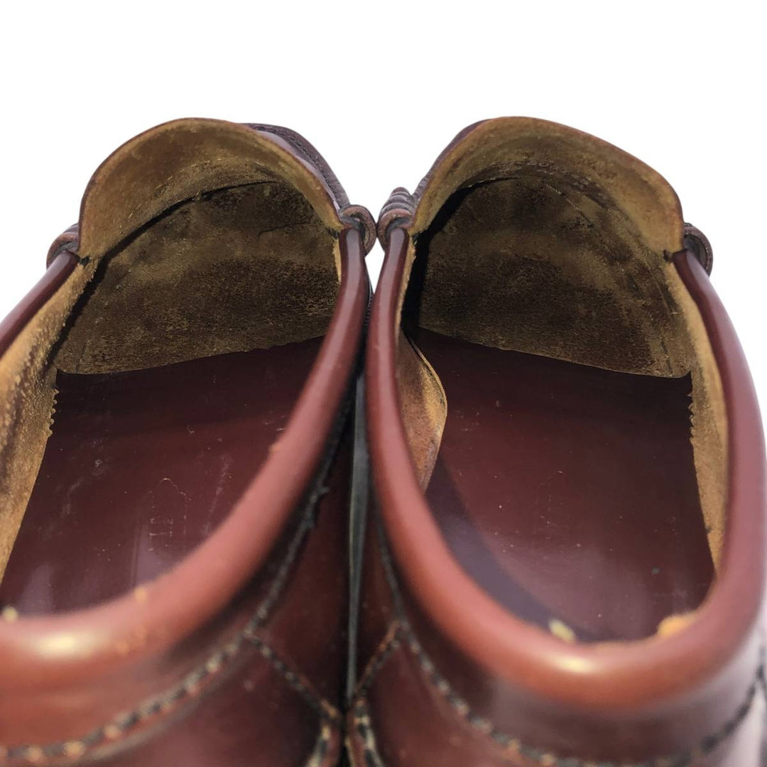 Florsheim Coin Loafers 9D Men's 27.0cm unclear red type reddish brown Vintage Second Hand