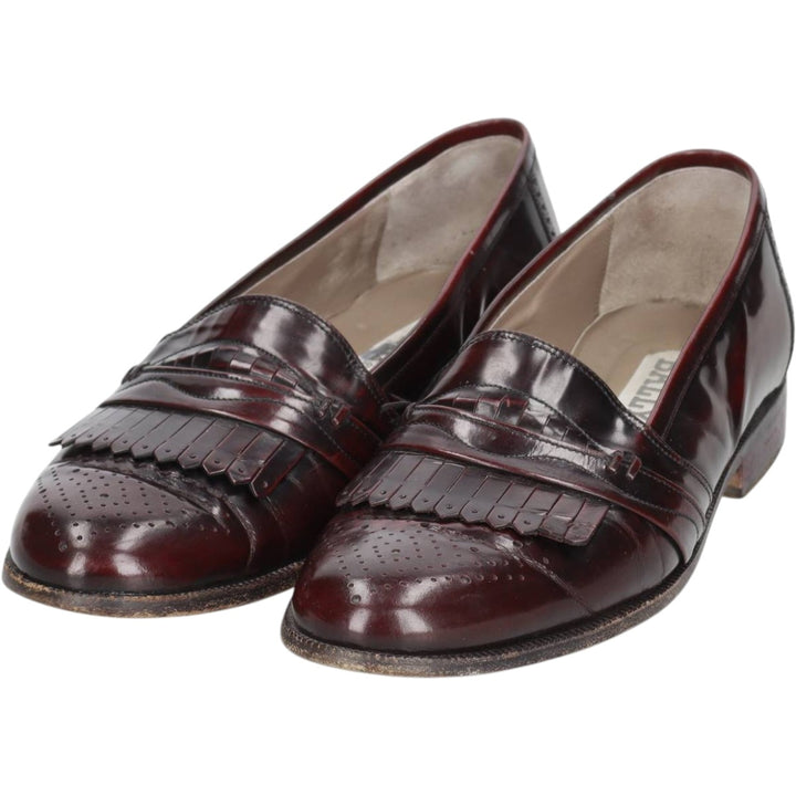 Bally medallion kilt loafers, made in Italy, size 8D Men's 26.5cm unclear burgundy type Vintage Second Hand