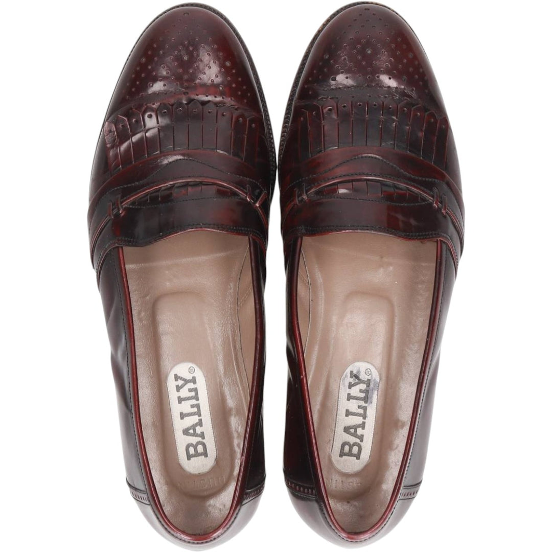 Bally medallion kilt loafers, made in Italy, size 8D Men's 26.5cm unclear burgundy type Vintage Second Hand