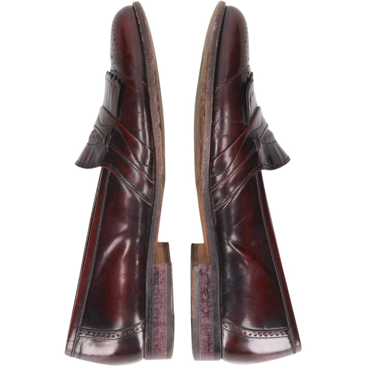 Bally medallion kilt loafers, made in Italy, size 8D Men's 26.5cm unclear burgundy type Vintage Second Hand