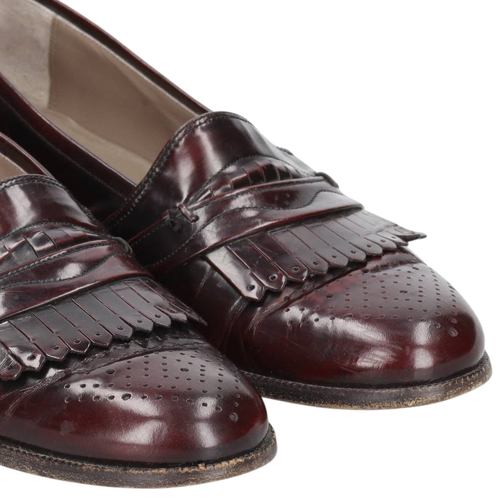 Bally medallion kilt loafers, made in Italy, size 8D Men's 26.5cm unclear burgundy type Vintage Second Hand