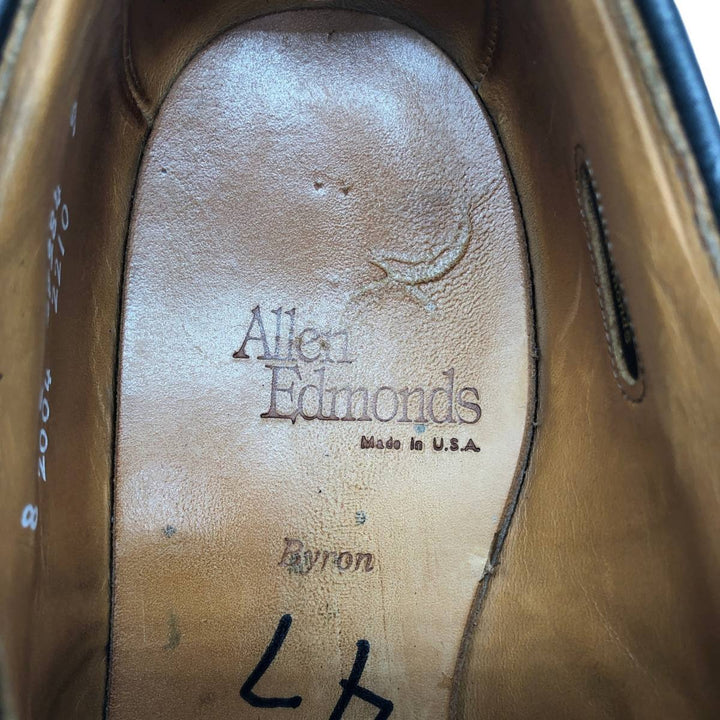 Allen Edmonds Byron Straight Tip Shoes Made in USA 8D Men's 26.0cm unclear black type Vintage Second Hand