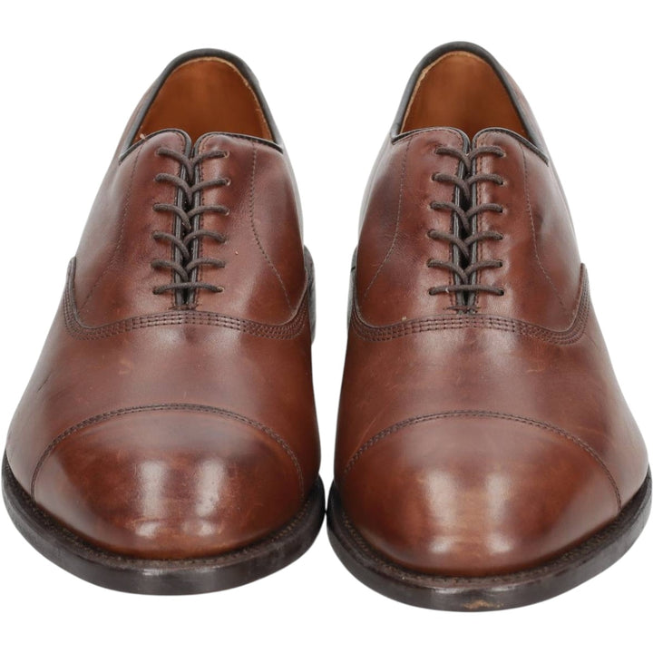 Allen Edmonds Park Avenue Straight Tip Shoes, Made in USA, Size 9 (3E) Men's 27.0cm genuine leather brown type Vintage Second Hand