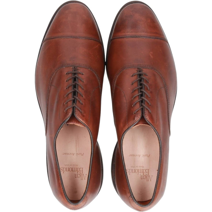 Allen Edmonds Park Avenue Straight Tip Shoes, Made in USA, Size 9 (3E) Men's 27.0cm genuine leather brown type Vintage Second Hand