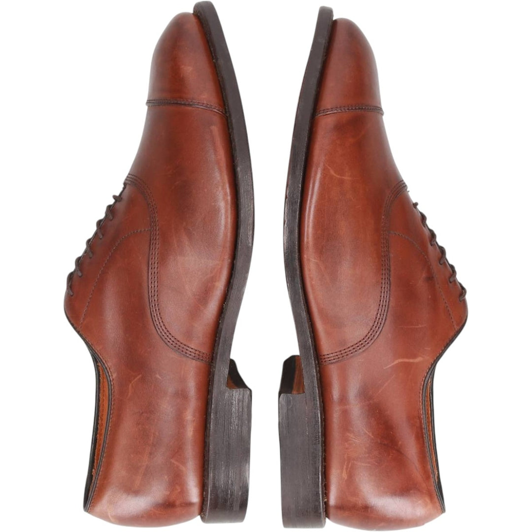 Allen Edmonds Park Avenue Straight Tip Shoes, Made in USA, Size 9 (3E) Men's 27.0cm genuine leather brown type Vintage Second Hand