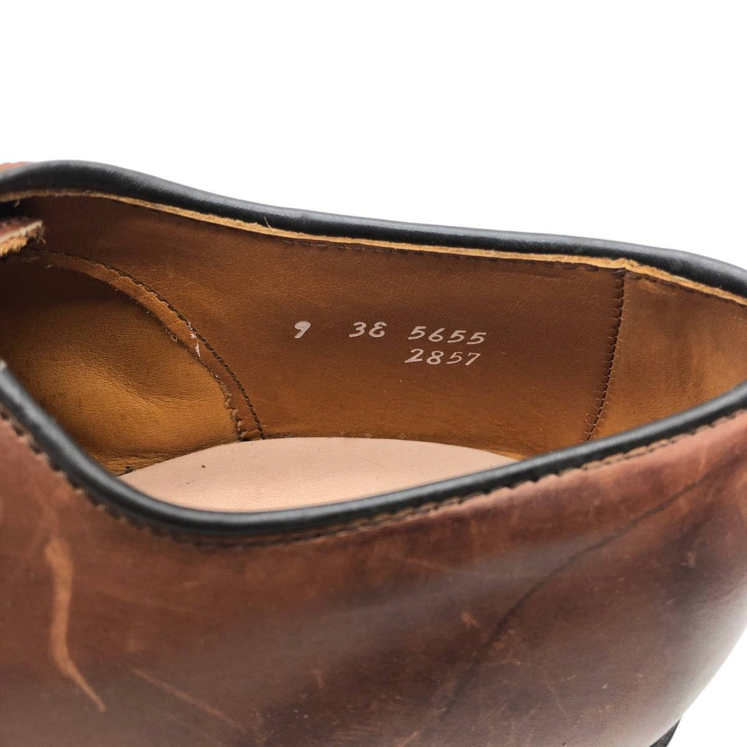 Allen Edmonds Park Avenue Straight Tip Shoes, Made in USA, Size 9 (3E) Men's 27.0cm genuine leather brown type Vintage Second Hand