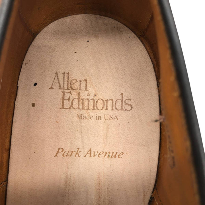 Allen Edmonds Park Avenue Straight Tip Shoes, Made in USA, Size 9 (3E) Men's 27.0cm genuine leather brown type Vintage Second Hand