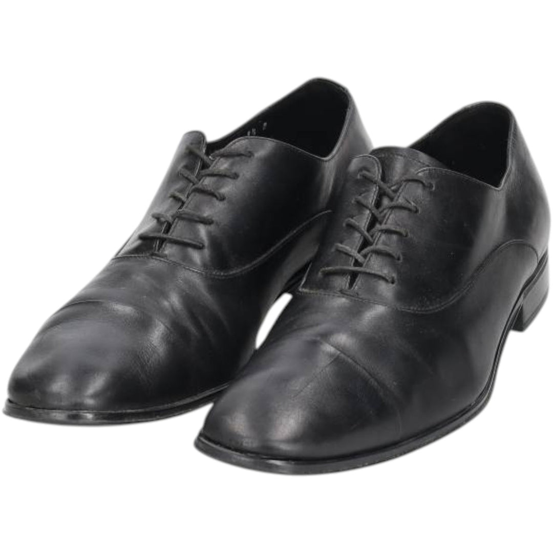 Salvatore Ferragamo straight-tip shoes, made in Italy, size 9 1/2D Men's 27.5cm unclear black type Vintage Second Hand