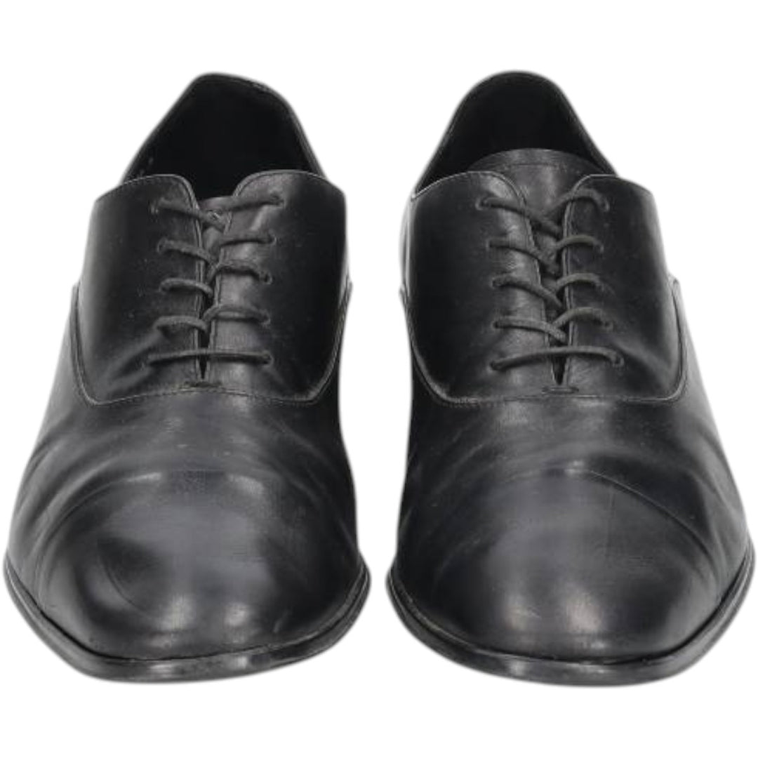 Salvatore Ferragamo straight-tip shoes, made in Italy, size 9 1/2D Men's 27.5cm unclear black type Vintage Second Hand