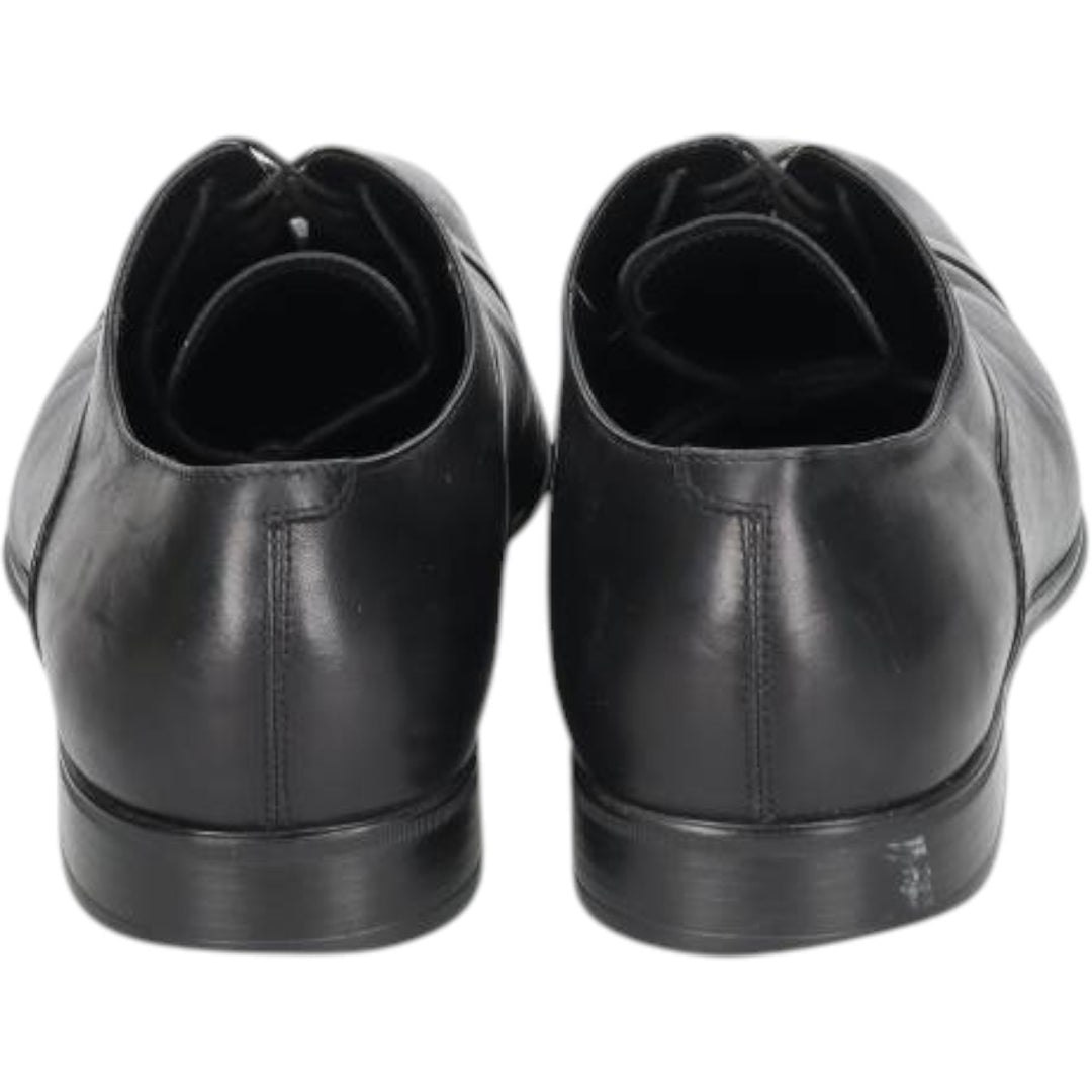 Salvatore Ferragamo straight-tip shoes, made in Italy, size 9 1/2D Men's 27.5cm unclear black type Vintage Second Hand