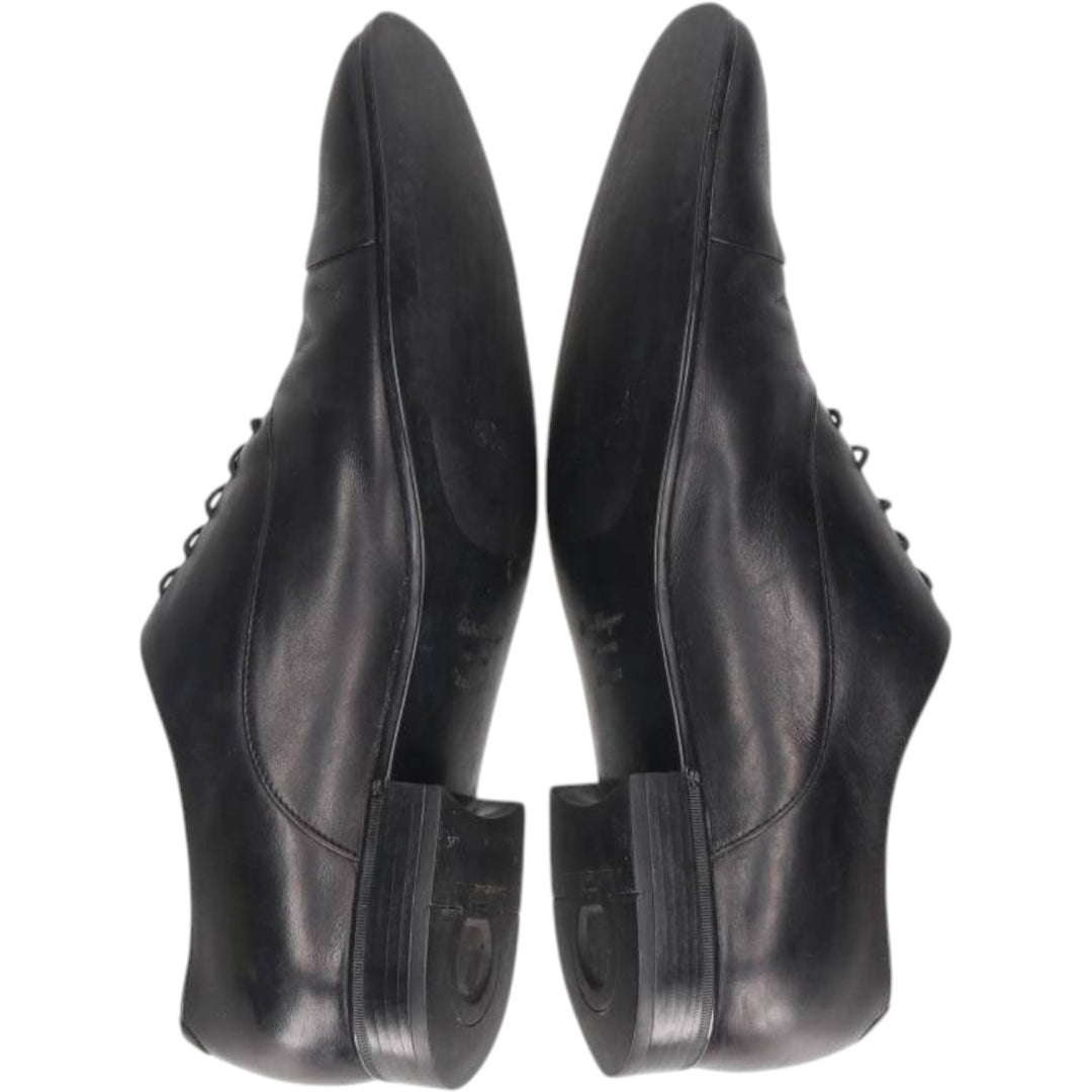 Salvatore Ferragamo straight-tip shoes, made in Italy, size 9 1/2D Men's 27.5cm unclear black type Vintage Second Hand