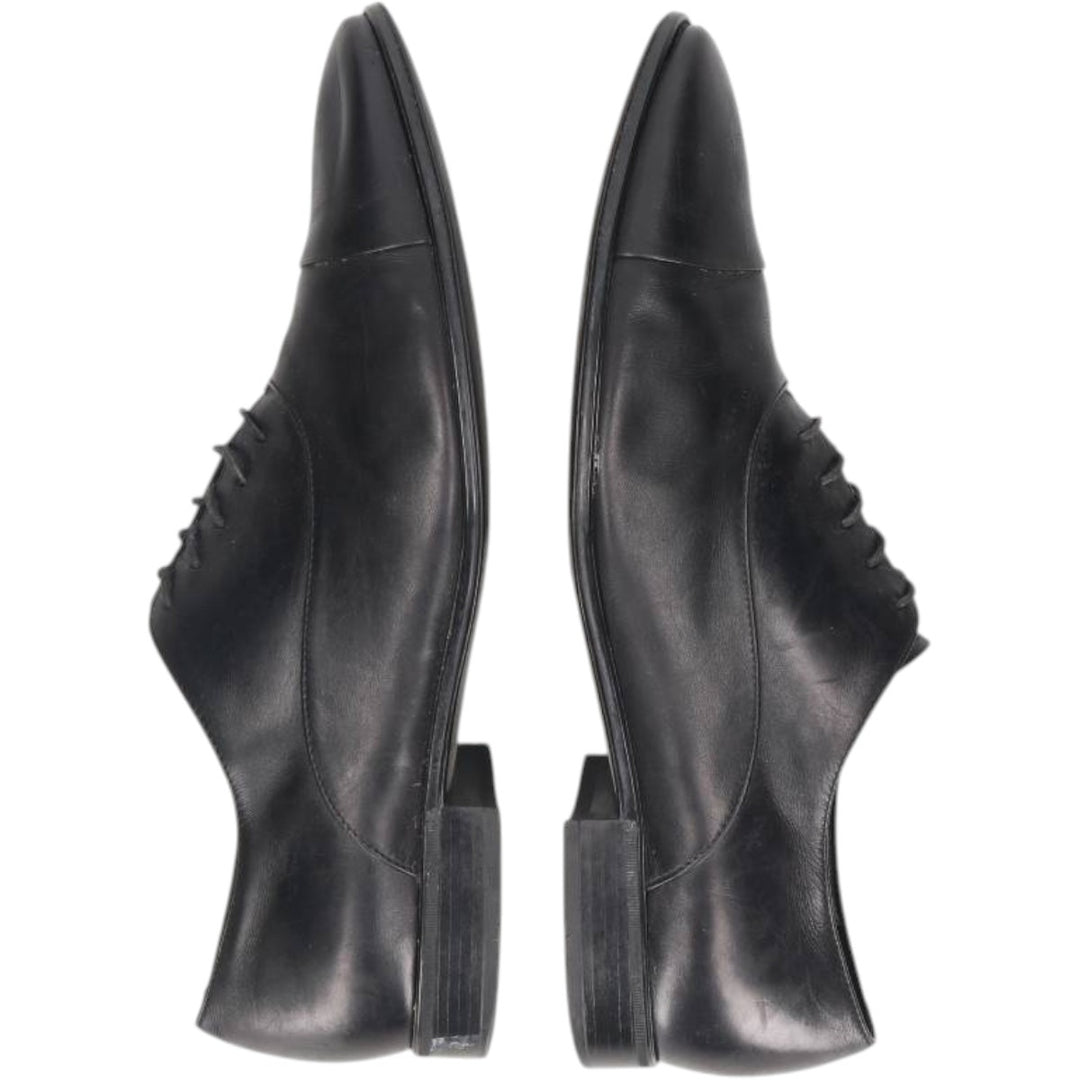 Salvatore Ferragamo straight-tip shoes, made in Italy, size 9 1/2D Men's 27.5cm unclear black type Vintage Second Hand