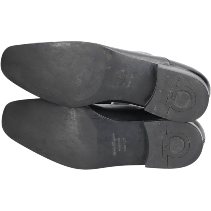 Salvatore Ferragamo straight-tip shoes, made in Italy, size 9 1/2D Men's 27.5cm unclear black type Vintage Second Hand