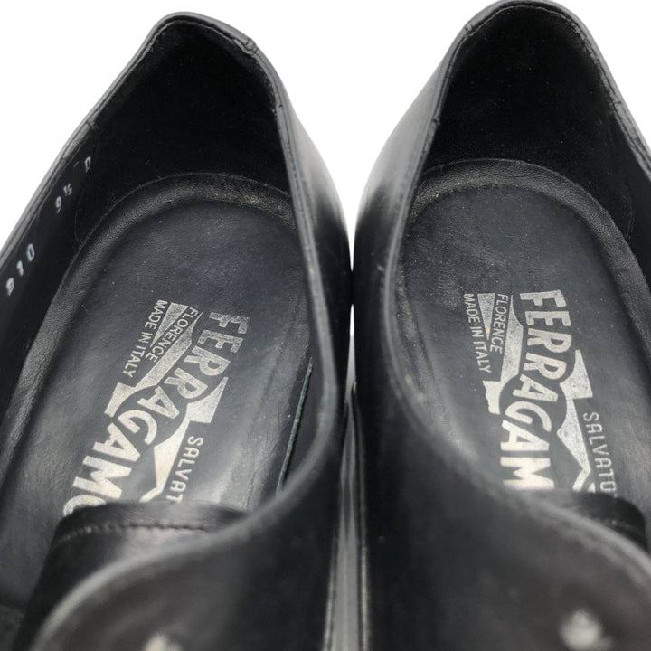 Salvatore Ferragamo straight-tip shoes, made in Italy, size 9 1/2D Men's 27.5cm unclear black type Vintage Second Hand