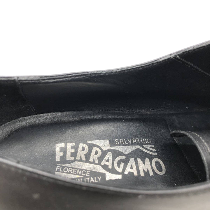 Salvatore Ferragamo straight-tip shoes, made in Italy, size 9 1/2D Men's 27.5cm unclear black type Vintage Second Hand