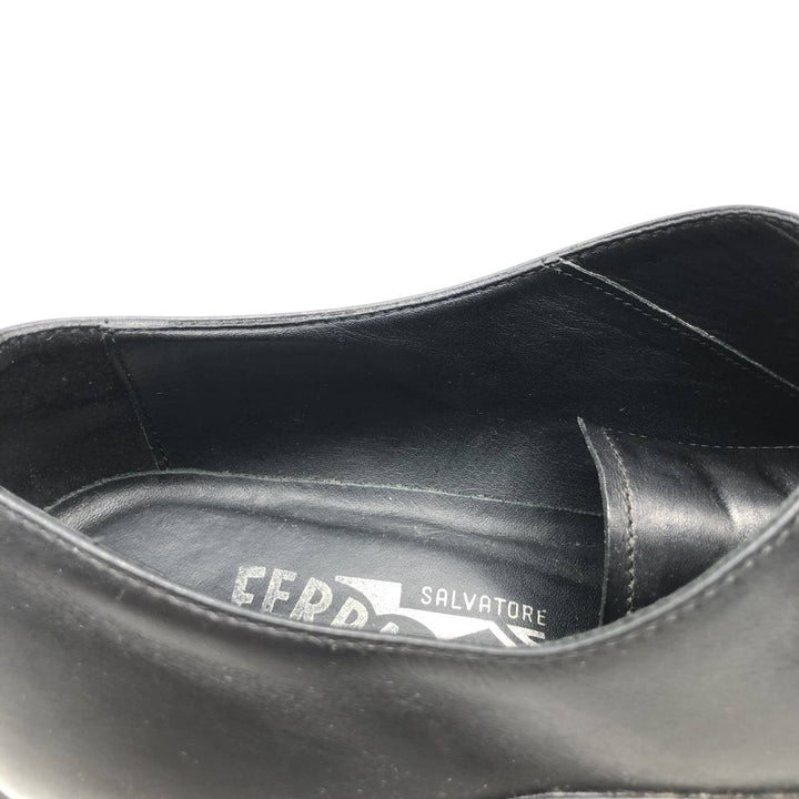 Salvatore Ferragamo straight-tip shoes, made in Italy, size 9 1/2D Men's 27.5cm unclear black type Vintage Second Hand