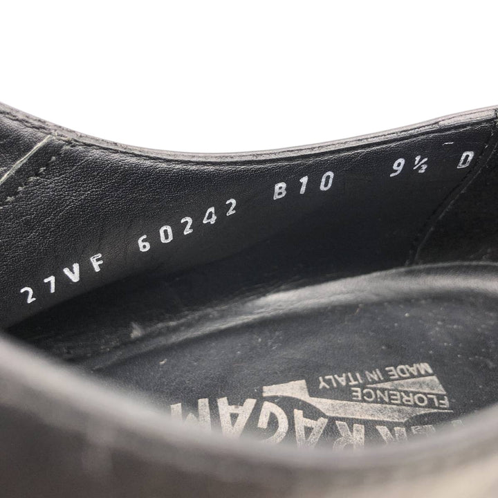 Salvatore Ferragamo straight-tip shoes, made in Italy, size 9 1/2D Men's 27.5cm unclear black type Vintage Second Hand