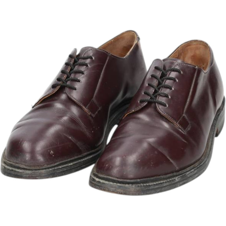 Royal Tweed Plain Toe Shoes, Made in England, Size 8 1/2 Men's 27.0cm unclear bordeaux Vintage Second Hand