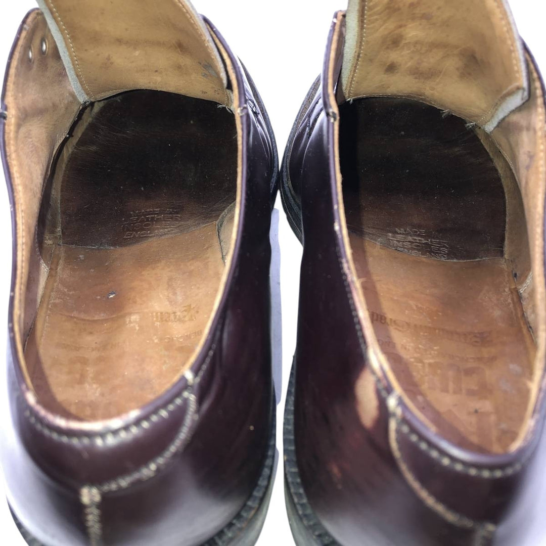 Royal Tweed Plain Toe Shoes, Made in England, Size 8 1/2 Men's 27.0cm unclear bordeaux Vintage Second Hand