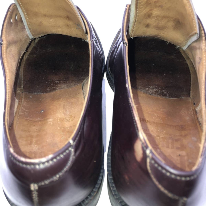 Royal Tweed Plain Toe Shoes, Made in England, Size 8 1/2 Men's 27.0cm unclear bordeaux Vintage Second Hand