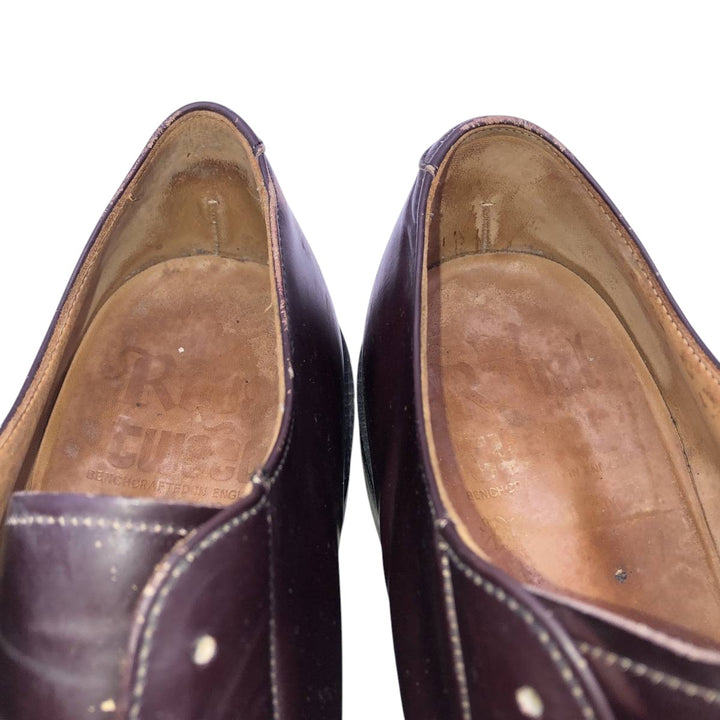 Royal Tweed Plain Toe Shoes, Made in England, Size 8 1/2 Men's 27.0cm unclear bordeaux Vintage Second Hand