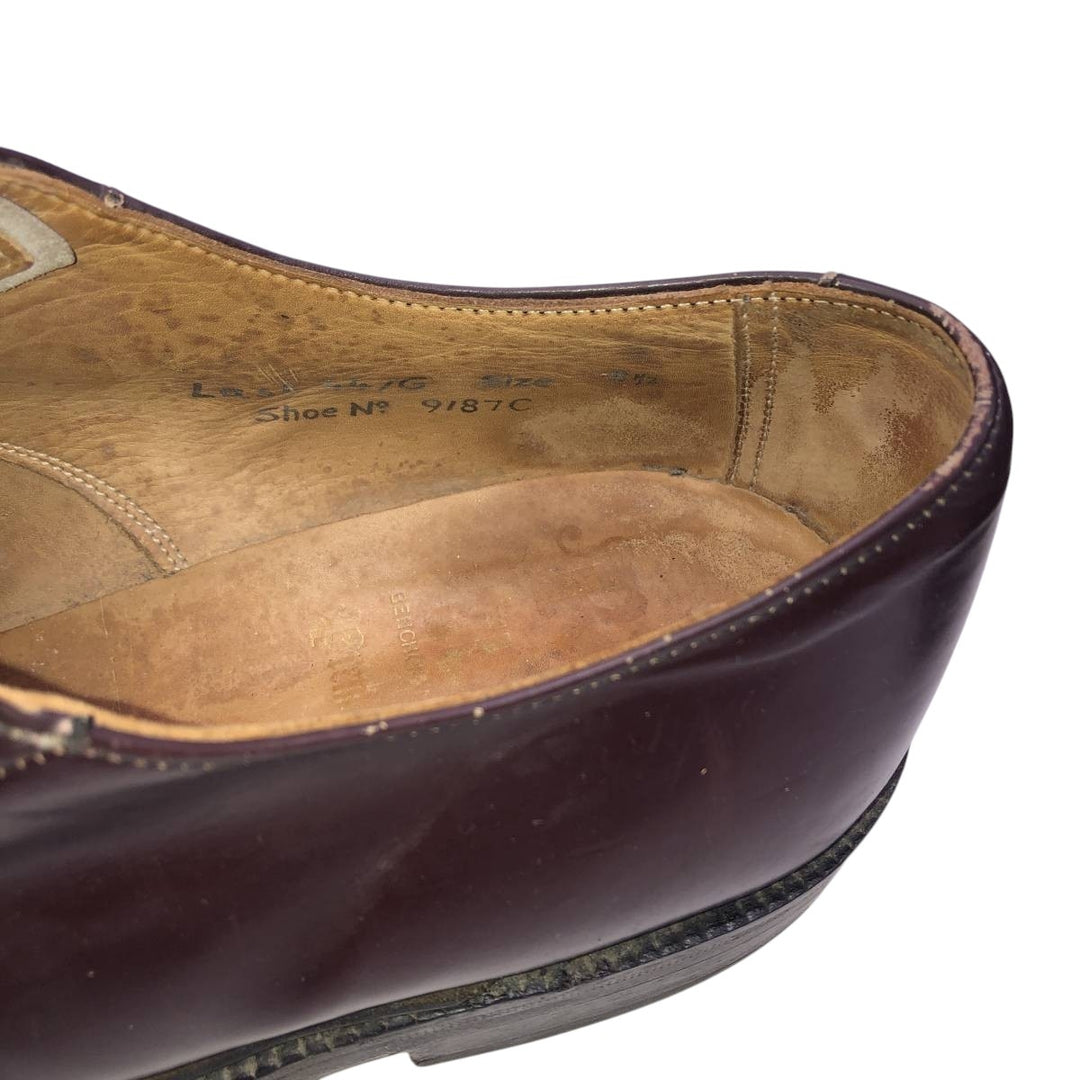 Royal Tweed Plain Toe Shoes, Made in England, Size 8 1/2 Men's 27.0cm unclear bordeaux Vintage Second Hand