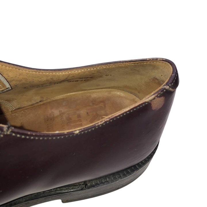 Royal Tweed Plain Toe Shoes, Made in England, Size 8 1/2 Men's 27.0cm unclear bordeaux Vintage Second Hand