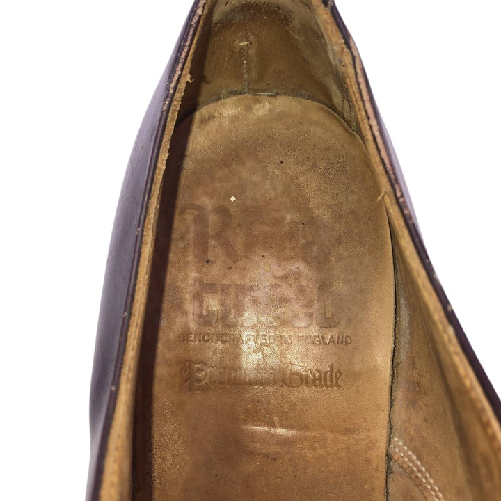 Royal Tweed Plain Toe Shoes, Made in England, Size 8 1/2 Men's 27.0cm unclear bordeaux Vintage Second Hand