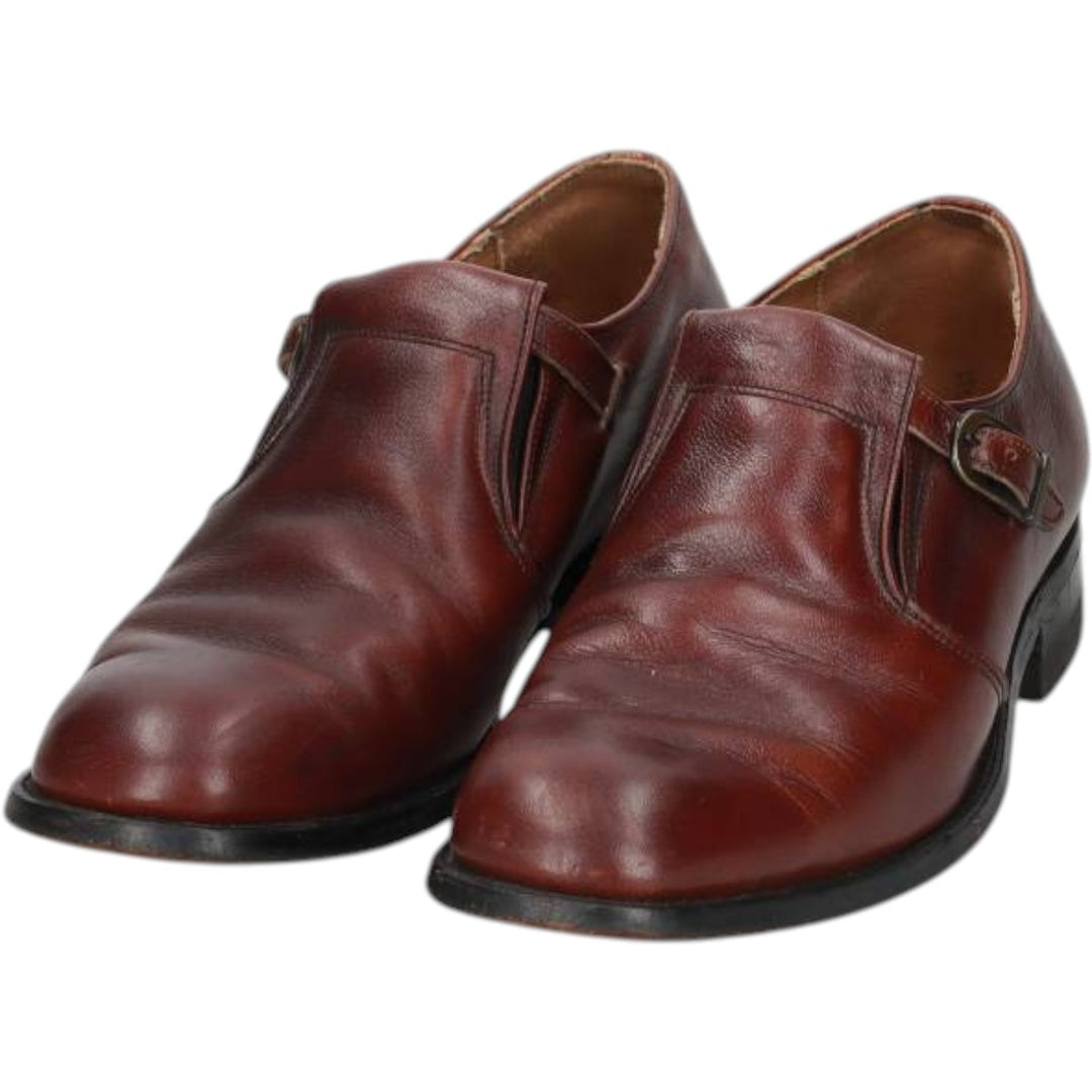 Monk strap shoes, made in USA, size 9 1/2 D Men's 27.5cm genuine leather burgundy type Vintage Second Hand