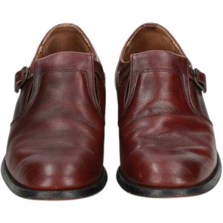 Monk strap shoes, made in USA, size 9 1/2 D Men's 27.5cm genuine leather burgundy type Vintage Second Hand