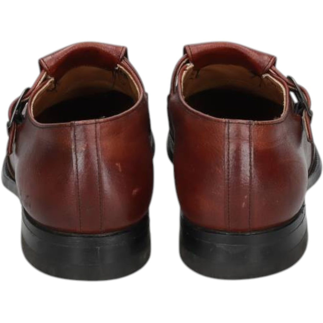 Monk strap shoes, made in USA, size 9 1/2 D Men's 27.5cm genuine leather burgundy type Vintage Second Hand