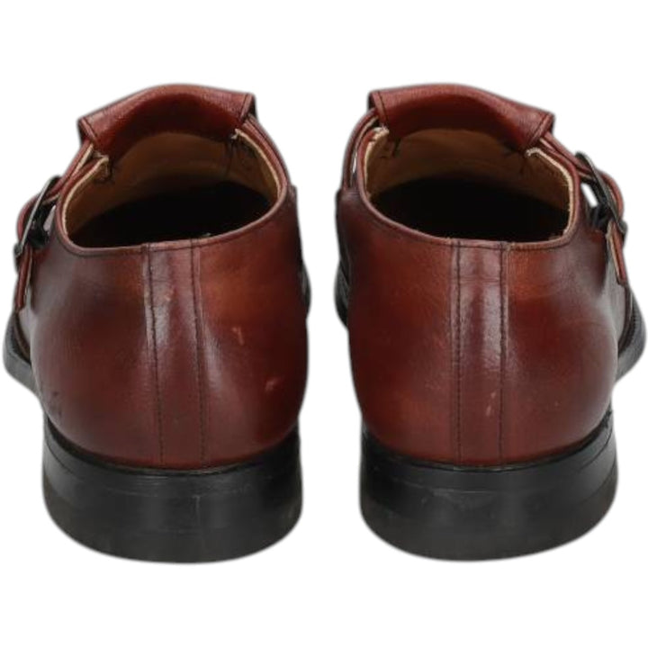 Monk strap shoes, made in USA, size 9 1/2 D Men's 27.5cm genuine leather burgundy type Vintage Second Hand