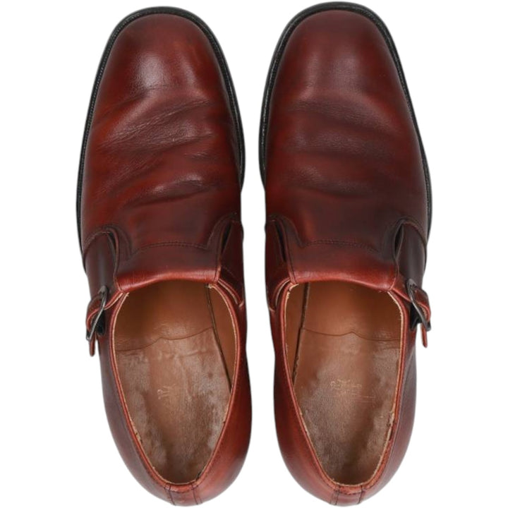 Monk strap shoes, made in USA, size 9 1/2 D Men's 27.5cm genuine leather burgundy type Vintage Second Hand