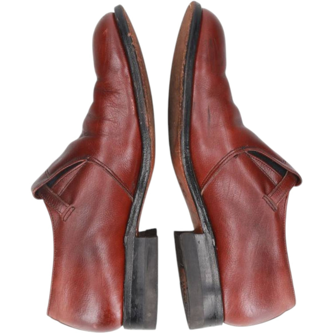 Monk strap shoes, made in USA, size 9 1/2 D Men's 27.5cm genuine leather burgundy type Vintage Second Hand