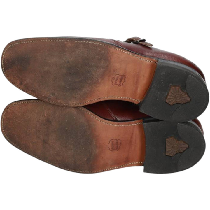Monk strap shoes, made in USA, size 9 1/2 D Men's 27.5cm genuine leather burgundy type Vintage Second Hand