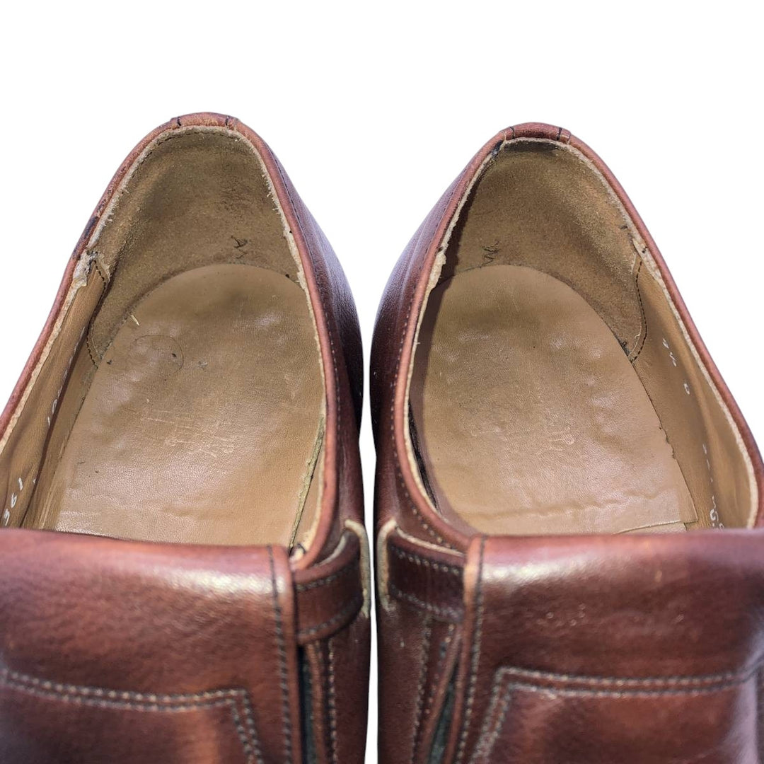 Monk strap shoes, made in USA, size 9 1/2 D Men's 27.5cm genuine leather burgundy type Vintage Second Hand