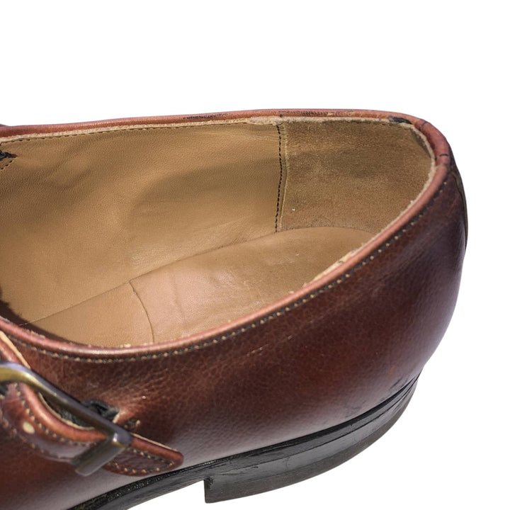 Monk strap shoes, made in USA, size 9 1/2 D Men's 27.5cm genuine leather burgundy type Vintage Second Hand