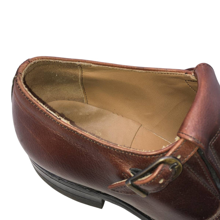 Monk strap shoes, made in USA, size 9 1/2 D Men's 27.5cm genuine leather burgundy type Vintage Second Hand