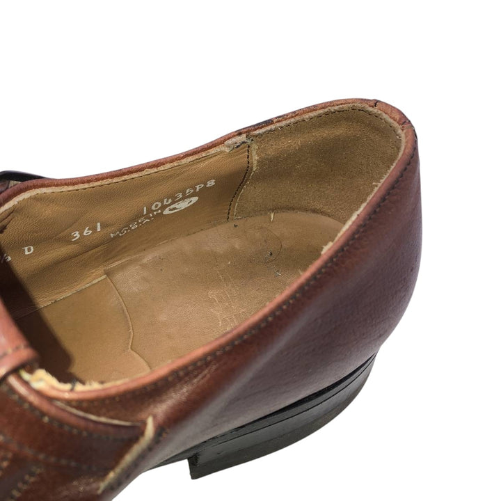 Monk strap shoes, made in USA, size 9 1/2 D Men's 27.5cm genuine leather burgundy type Vintage Second Hand