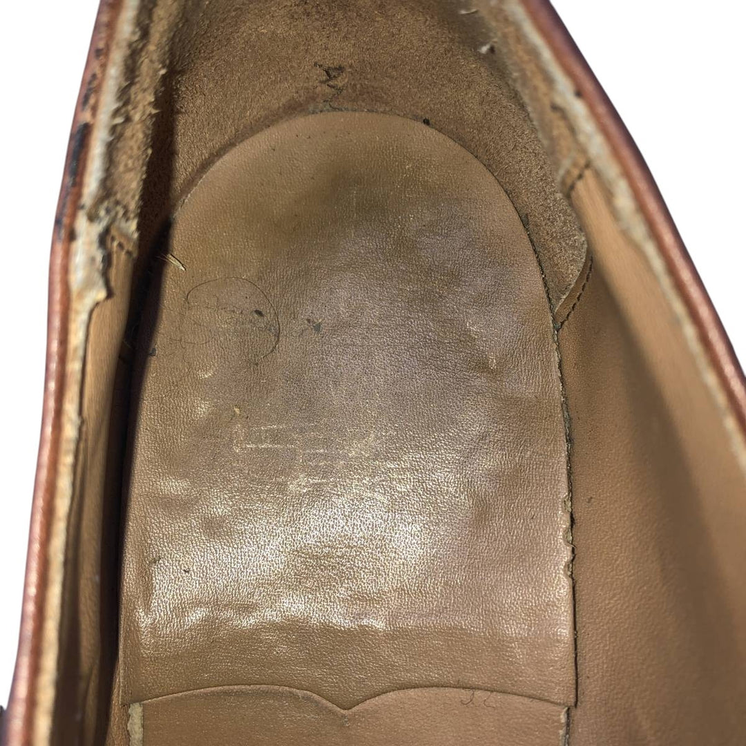 Monk strap shoes, made in USA, size 9 1/2 D Men's 27.5cm genuine leather burgundy type Vintage Second Hand