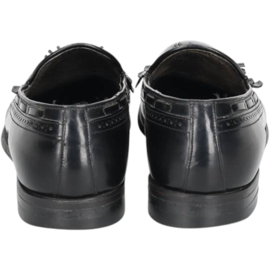 Bostonian Mansfield quilted wingtip tassel loafers, made in the USA, size 10D Men's 28.0cm unclear black type Vintage Second Hand