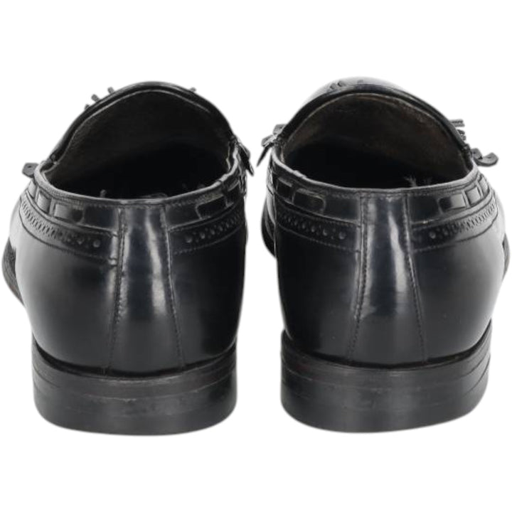 Bostonian Mansfield quilted wingtip tassel loafers, made in the USA, size 10D Men's 28.0cm unclear black type Vintage Second Hand