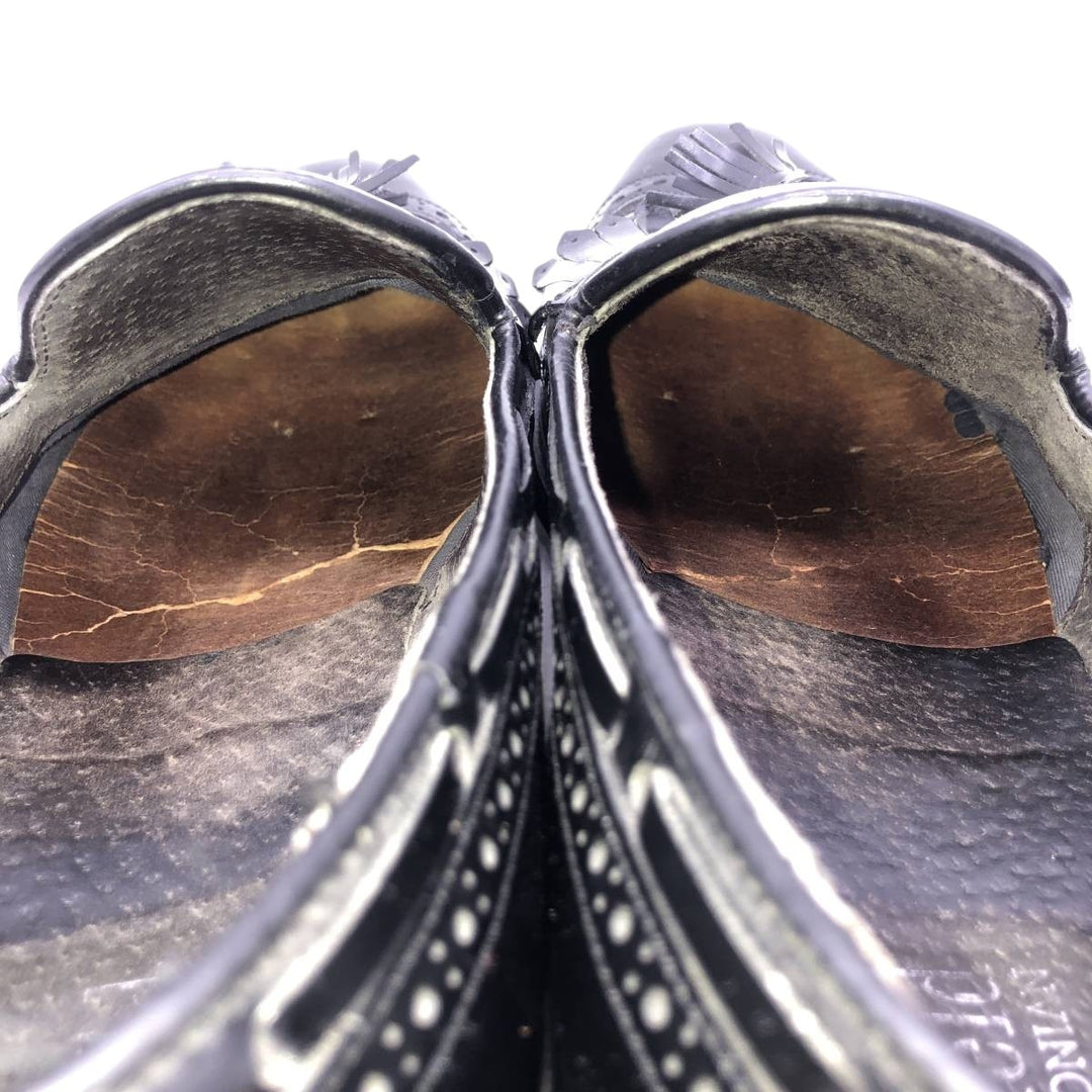 Bostonian Mansfield quilted wingtip tassel loafers, made in the USA, size 10D Men's 28.0cm unclear black type Vintage Second Hand