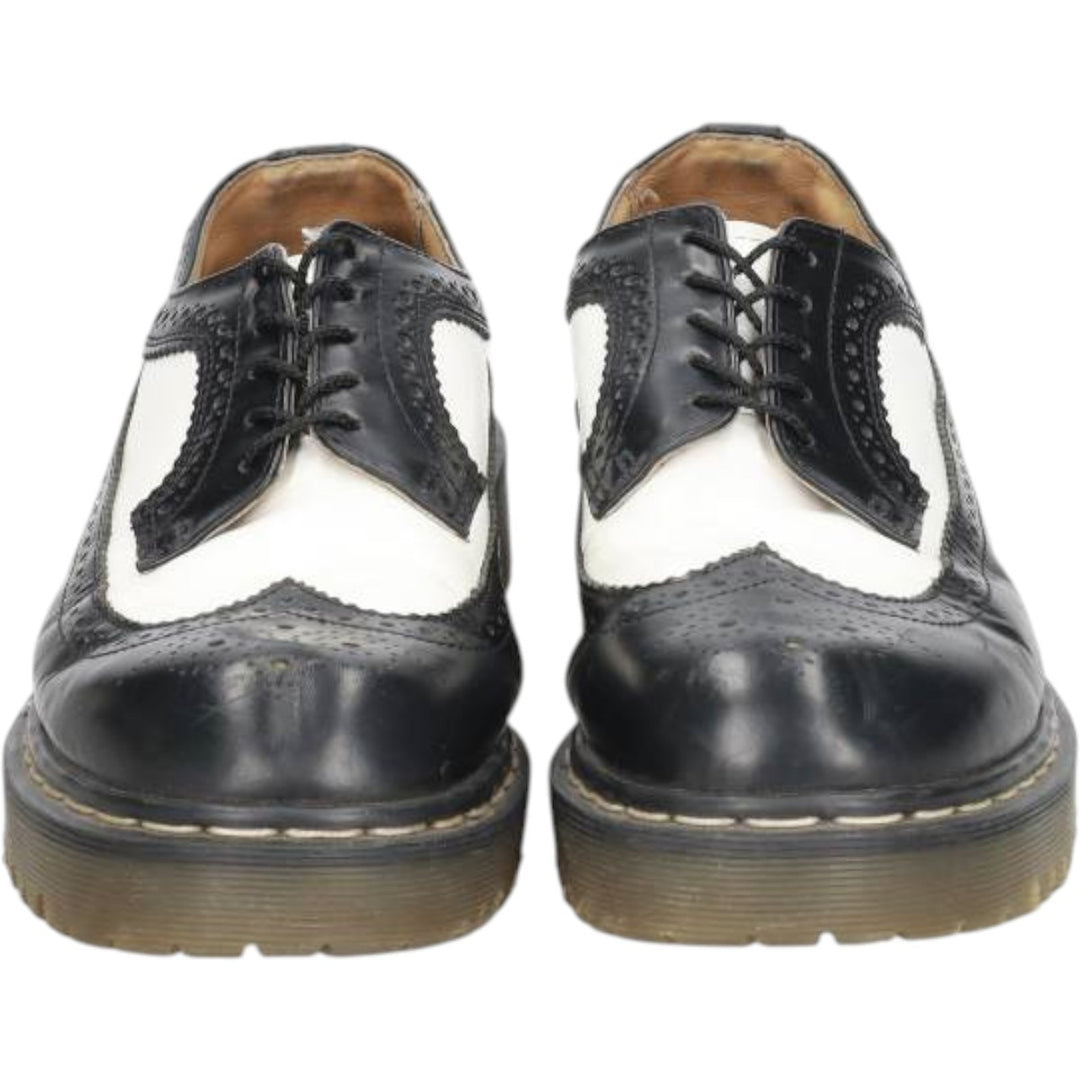 Dr. Martens full brogue wingtip shoes, made in England, size 8 Men's 27.0cm unclear black type Vintage Second Hand