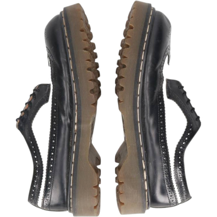Dr. Martens full brogue wingtip shoes, made in England, size 8 Men's 27.0cm unclear black type Vintage Second Hand