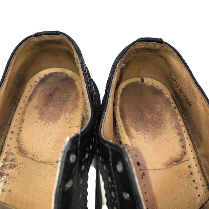 Dr. Martens full brogue wingtip shoes, made in England, size 8 Men's 27.0cm unclear black type Vintage Second Hand