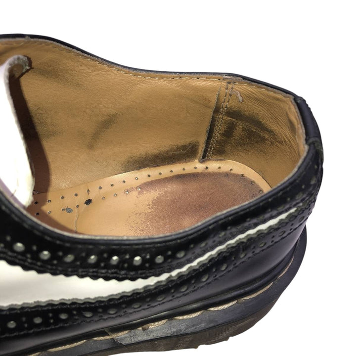 Dr. Martens full brogue wingtip shoes, made in England, size 8 Men's 27.0cm unclear black type Vintage Second Hand