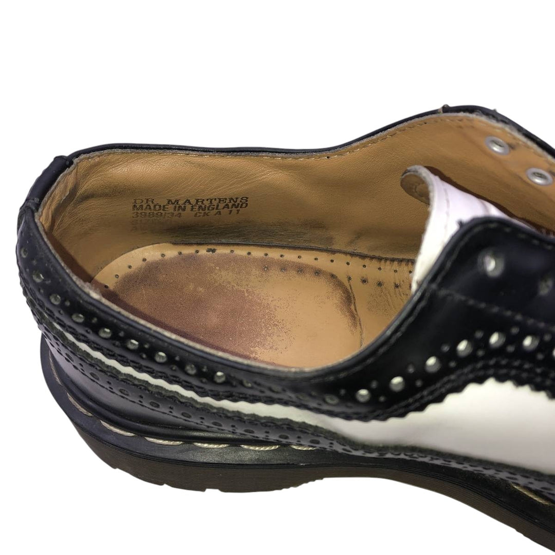 Dr. Martens full brogue wingtip shoes, made in England, size 8 Men's 27.0cm unclear black type Vintage Second Hand