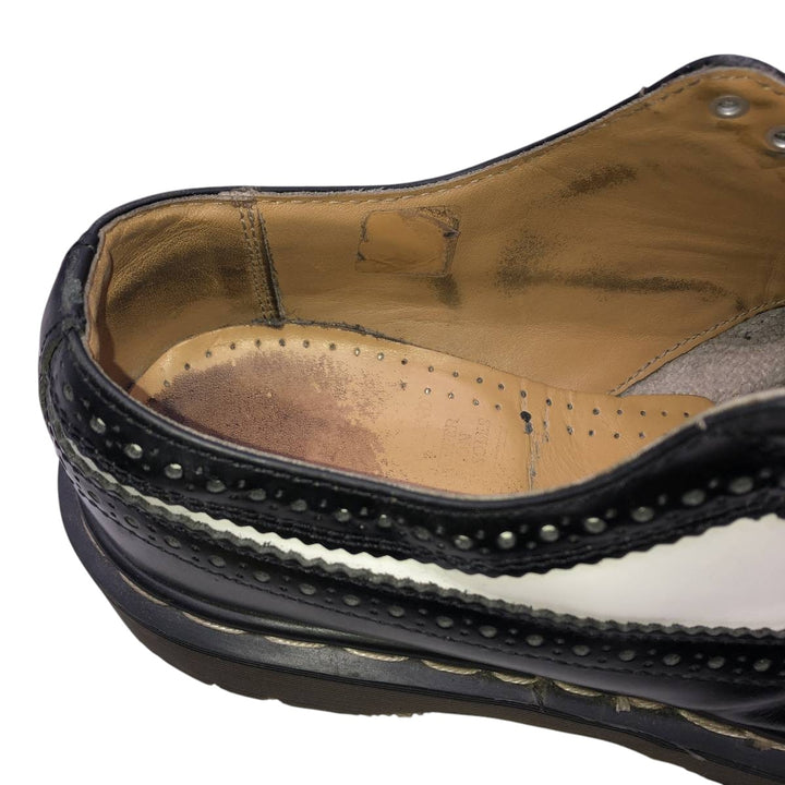 Dr. Martens full brogue wingtip shoes, made in England, size 8 Men's 27.0cm unclear black type Vintage Second Hand