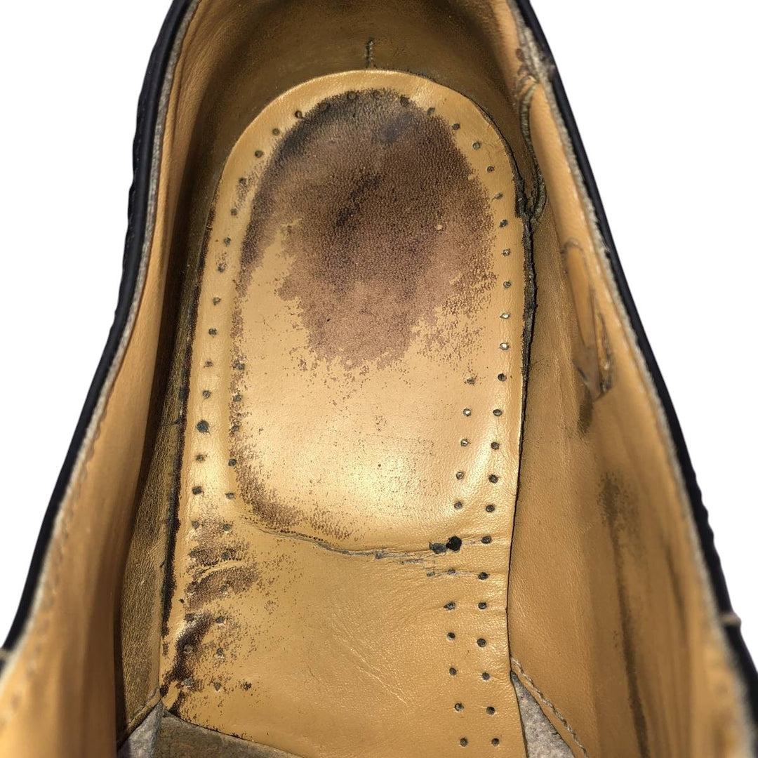 Dr. Martens full brogue wingtip shoes, made in England, size 8 Men's 27.0cm unclear black type Vintage Second Hand
